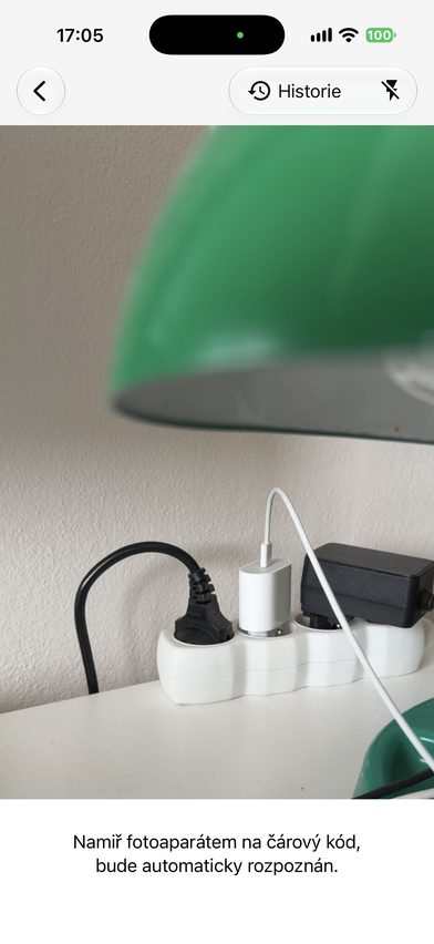 Heureka — skenování čárového kódu