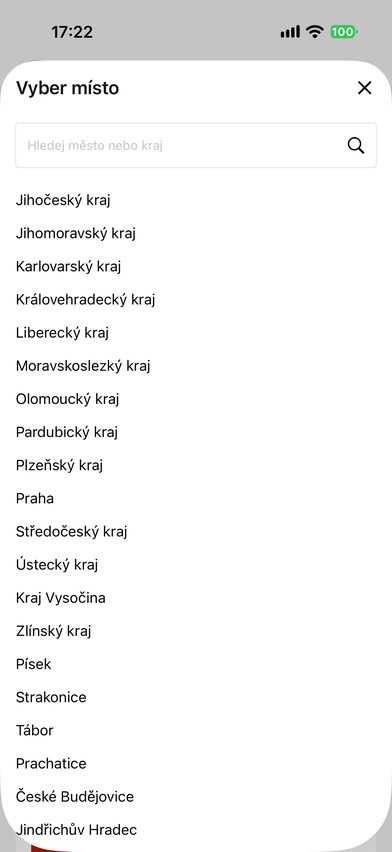 Heureka — výběr místa doručení