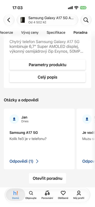 Heureka — poradna u produktu