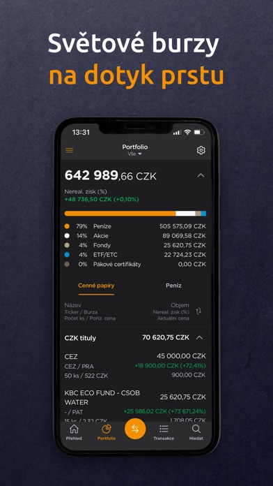 Patria Finance — obrazovka 1